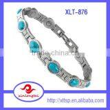 2015 China Supplier Fashion Jewelry New Product Wholesale Plated Natural Color Stone Bracelets for Women thumbnail-2