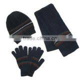 Mens Knit Hat Gloves and Scarf Winter Set thumbnail-2