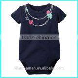 2016 infant short sleeve clothing necklace baby short sleeve babysuit baby rompers newborn baby