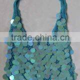 Trendy Crochet Beading Shoulder Handbag