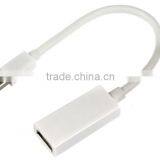 30cm White Color Mini Displayport Male to HDMIA Female Cable Top Quality