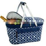 Insulated Folding Storage Basket for Freezer- Insulated Cooler With Carrying Handles (MultiColor)