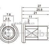 Metal 12mm Key Lock Switch On/off,12mm Metal Security Key Switch Key Operated Switch thumbnail-2