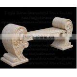 Marble Scroll Garden Bench