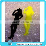 Shenzhen custom laser cut shapes acrylic women shapes , laser cuting gifts promotional