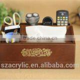 Desktop White Beauty Acrylic/wooden Organizer Box thumbnail-3