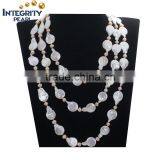 60inches Design Coin and Potato New Fashion High Quality Jewel Long Pearl Necklace thumbnail-1