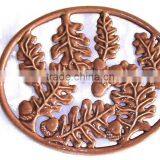 Leaves Shape Antique Cast Iron Trivets