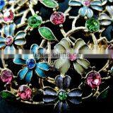 45mm Big Epoxy Colorful Flowers Crystal Round Filigree Victorian Fashion Women Brooch Jewelry 6520001 thumbnail-4