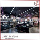 MDF Made Steel Frame Chrome Brack Color Cosmetic Display Stand