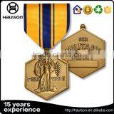 3d Embossed Matte Finish Top Gold Hard Enamel Pin us Medallion Military Medal Reward Iron Bronze Metal Medal thumbnail-3