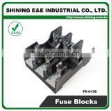 FS-013B 600V 10 Amp 3 Way Midget Type Din Rail Glass Fuse Block thumbnail-2