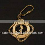 Nautical brass safegaurd with anchor key chain Nautical keychain