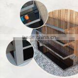 2016 Latest Modern Style Functional Tempered Glass Shoe Rack With Stainless Steel Frame For Home Use thumbnail-2