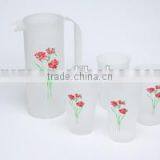 Plastic 1.5L Water Pitcher W/cups thumbnail-1