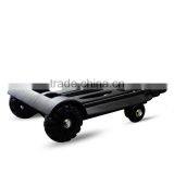 Mini Folding Shopping Cart With 2 Wheels/Lightweight Black Iron Alloy Folding Luggage Cart/ Portable Hand Trolley thumbnail-6