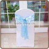 Vivid Color Chiffon Satin Fabric Chair Sash for Chair Deco thumbnail-2