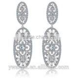 Wholesale Stock Small Order Fashion Women Hollow Garland Zircon Earrings thumbnail-1
