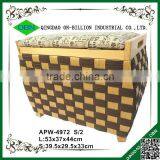 Large Wooden Stool With Lid thumbnail-2