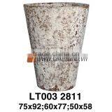 Vietnam Simple Modern Ceramic Ancient Rust Planter For Manufacturer thumbnail-1
