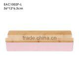 Pink Concrete Jewelry Box With Wood or Bamboo Lid thumbnail-3