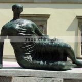 New modern bronze fat woman art sculpture sitting on base