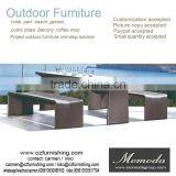 9168 Hot on Sale Cheap Stackable Plastic Restaurant Chair Table Set Coffee Shop Long Bench With Table Set thumbnail-1