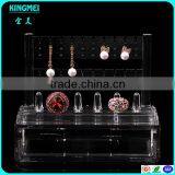 Multiple Function Clear Acrylic Earring Box With Small Drawer thumbnail-1
