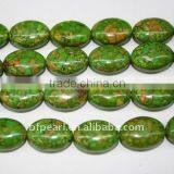 Wholesale Fashion Green Oval Shape Loose Turquoise Strand thumbnail-1