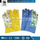Drill Cotton and PU Leather Garden Gloves thumbnail-1