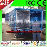 Mobile type vacuum insulating oil purifier /the best advantage is that it can move long distance working in field