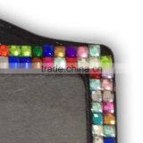 Popular ID Holder, High Quality Promotion Gift PU Leather Badge Holder With Crystal Gem Decoration thumbnail-3