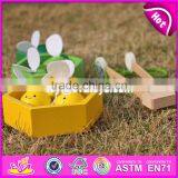 New Design Kids Funny Wooden Bee Toys Custom Children Wooden Cartoon Bee Toys W01B039 thumbnail-4