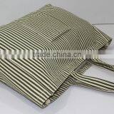 Canvas Tote Bag With One Color Stripe Print All Over With Canvas Self Handle thumbnail-5