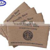 Hot Cup 12 oz WHITE and Kraft Brown Kraft Paper Coffee Cup Sleeve