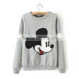 Customize Cartoon Jacquard Long Sleeve Sweater For Ladies thumbnail-1