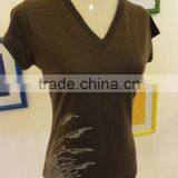 Lady's Merino Wool Fashion Printed T-SHIRT thumbnail-1