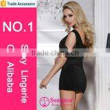 Hot Sale Charm Parisian Nights Free Size Transparent Black Dress thumbnail-2