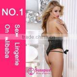 Mature Women Sexy Lingerie Corset Latex Underwear thumbnail-2