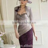 Elegant Knee Length Beaded Petite Mother of the Bride thumbnail-1