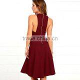Maxnegio Sexy Women Party Wear Deep v Neck Casual Dress thumbnail-3