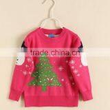 Christmas Knitting Sweater For Children Knitted Clothing Ribbing Neck Long Sleeve Knitwear Stock thumbnail-2