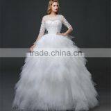 OEM Sweatheart A-line Emboridery Neckline Sexy Backless Bridal Gown Lace Wedding Dresses 2016 In Stock thumbnail-3