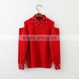 2-6 Years Wholesale 2017 New Fashion Winter Girls Knitted Sweater Long Sleeve Shoulderless Pullover Girls Sweaters thumbnail-5