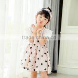 S17580A Girl Summer Clothing Cotton Dot Printed Dress for Kids thumbnail-5