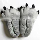 Kids Men Women Animal Monster Feet Slippers Claw Paw Plush Shoes thumbnail-2