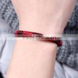 Custom Stripe Rayon Bracelets,Black & Red Rayon Bracelets thumbnail-1