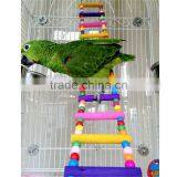 Newest Colorful Climbing Ladder Pet Bird Ladder Macaw Cockatiel Parrot Hamster Wood Ladder Climb Bell Swing Bite Toy thumbnail-3