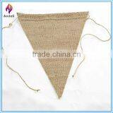 Plain Burlap Flag Banner Natural With Rope (12-pack) thumbnail-2