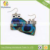 Hot Fashion Animal Jewelry Peacock Feathers Owl Earrings thumbnail-4